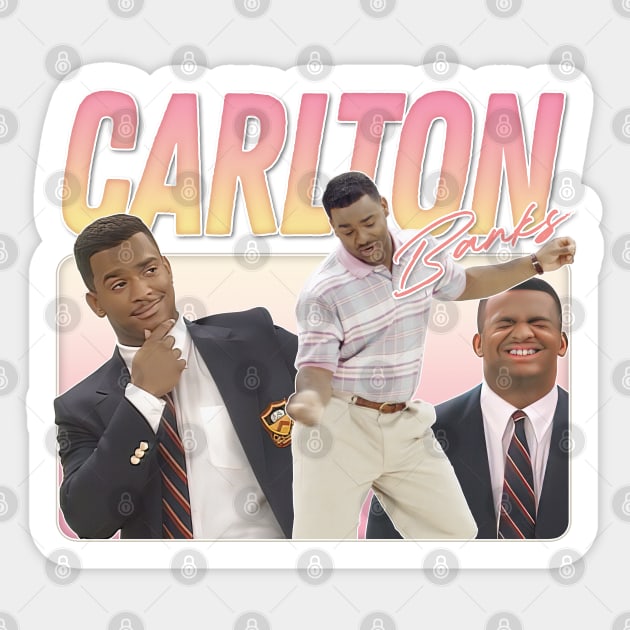 Carlton Banks - 90s Style Fan Design Sticker by DankFutura